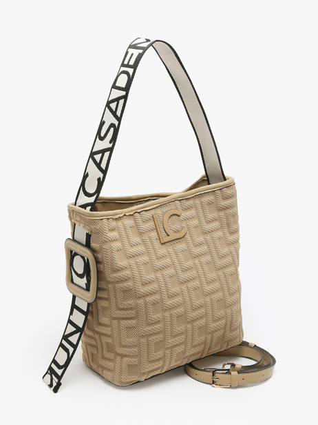 Schoudertas Logo Lola casademunt Bruin logo 42 ander zicht 2